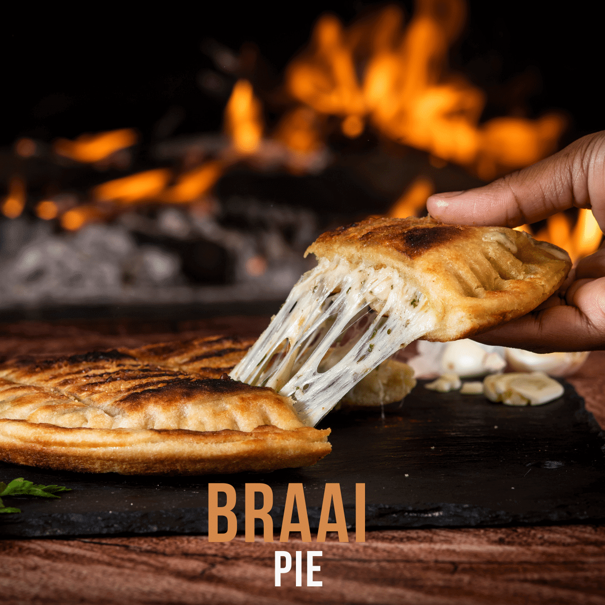 Cheezy Garlic Braai Pie